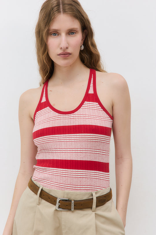 Ribbed Striped Tank Top