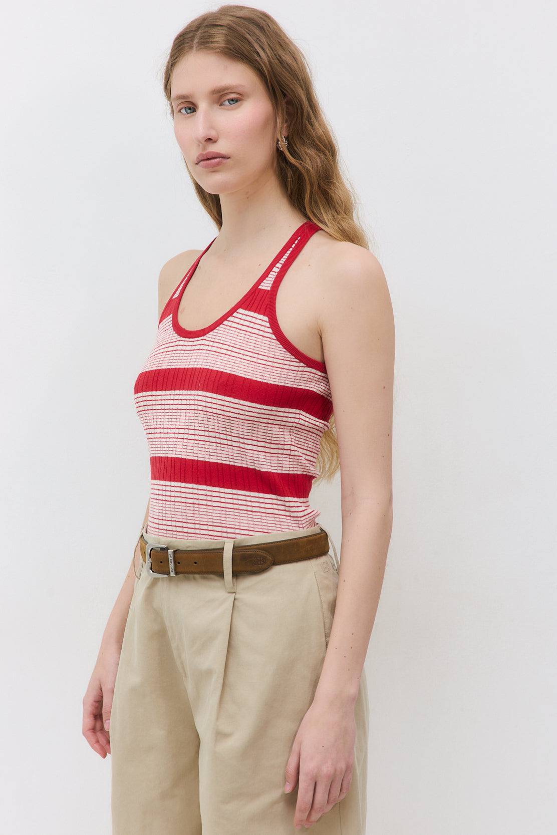 Ribbed Striped Tank Top