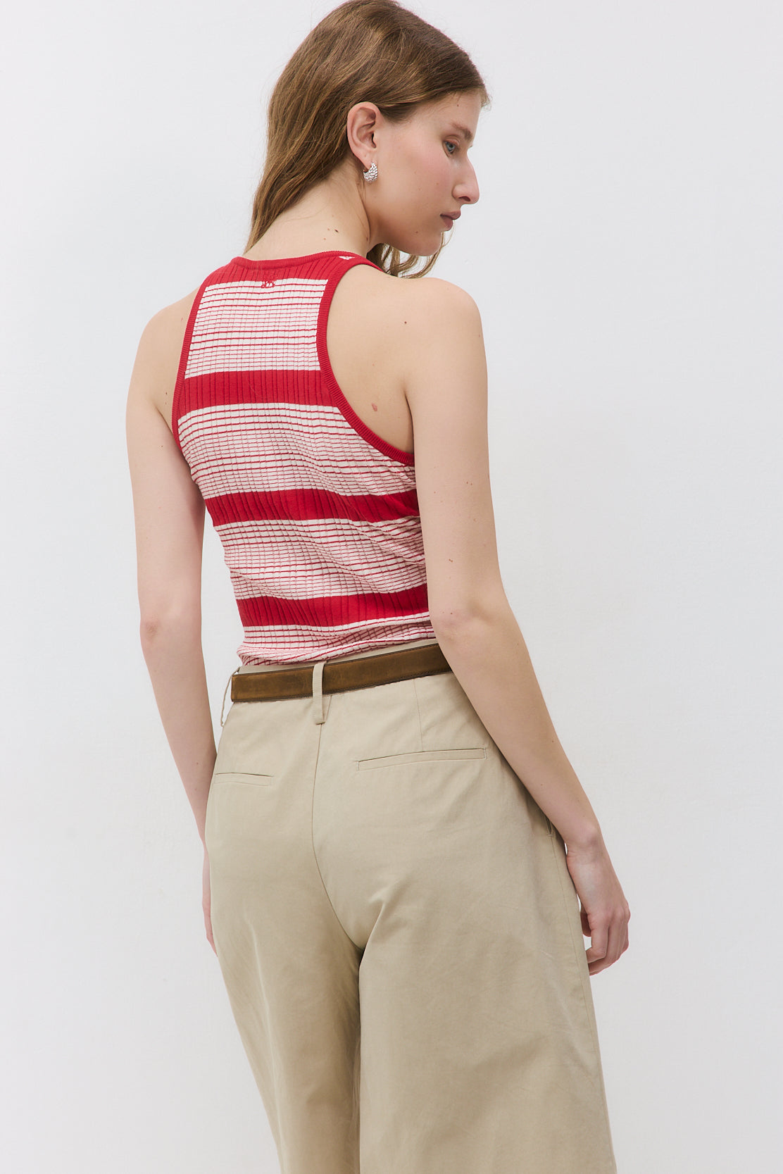 Ribbed Striped Tank Top