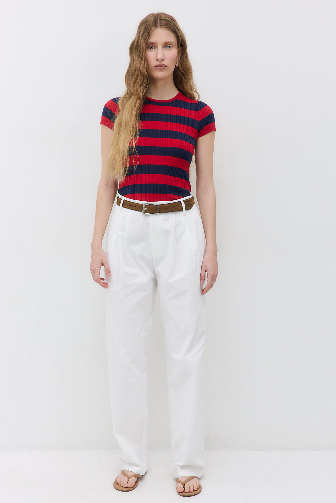 Ribbed Striped Top - Dé Rococo