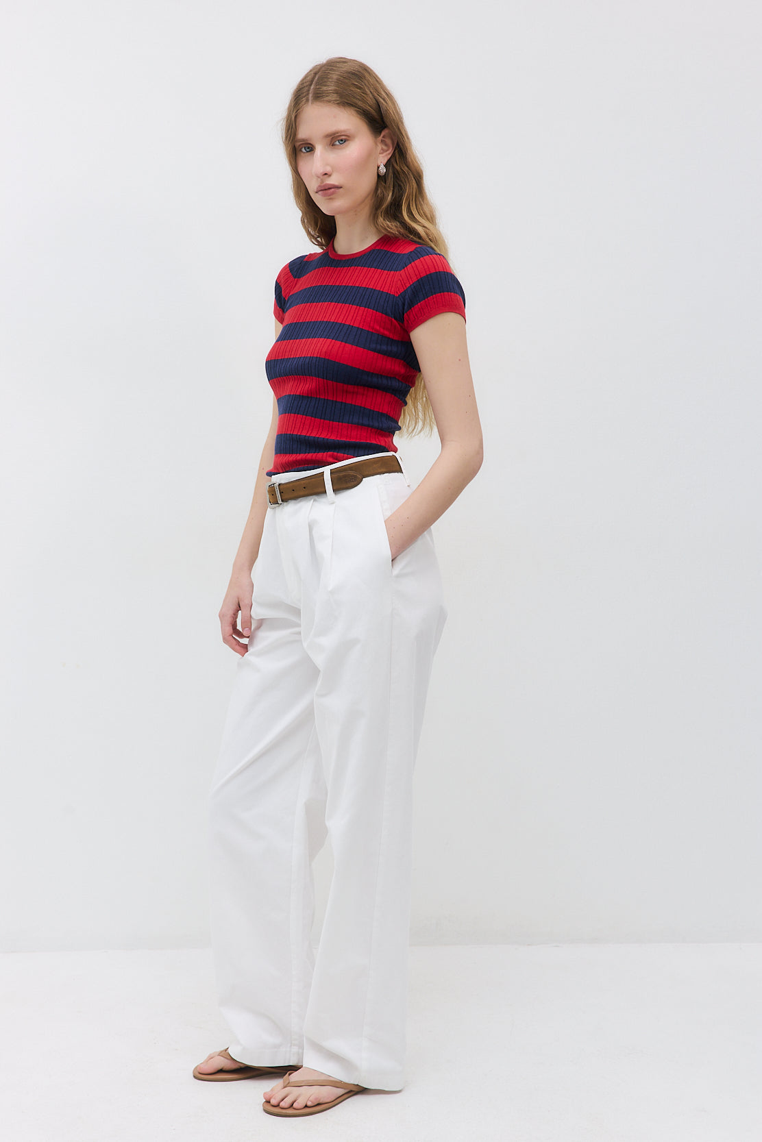 Ribbed Striped Top - Dé Rococo