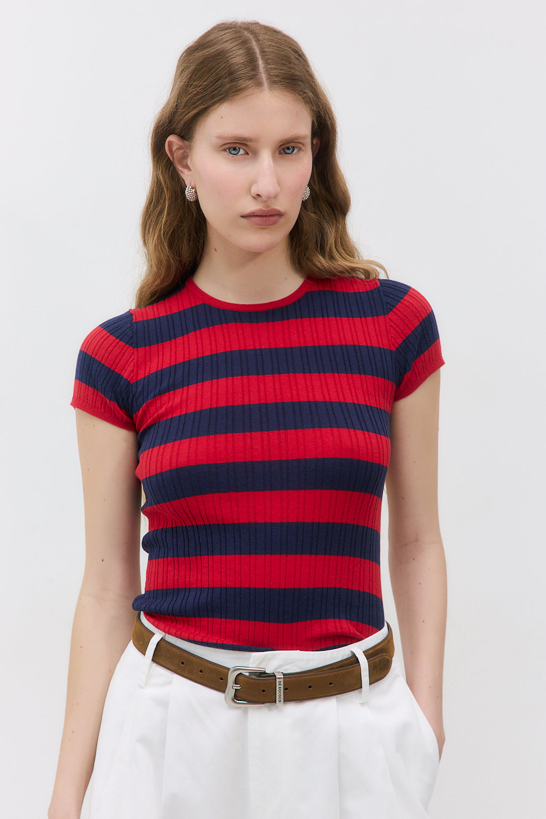Ribbed Striped Top - Dé Rococo