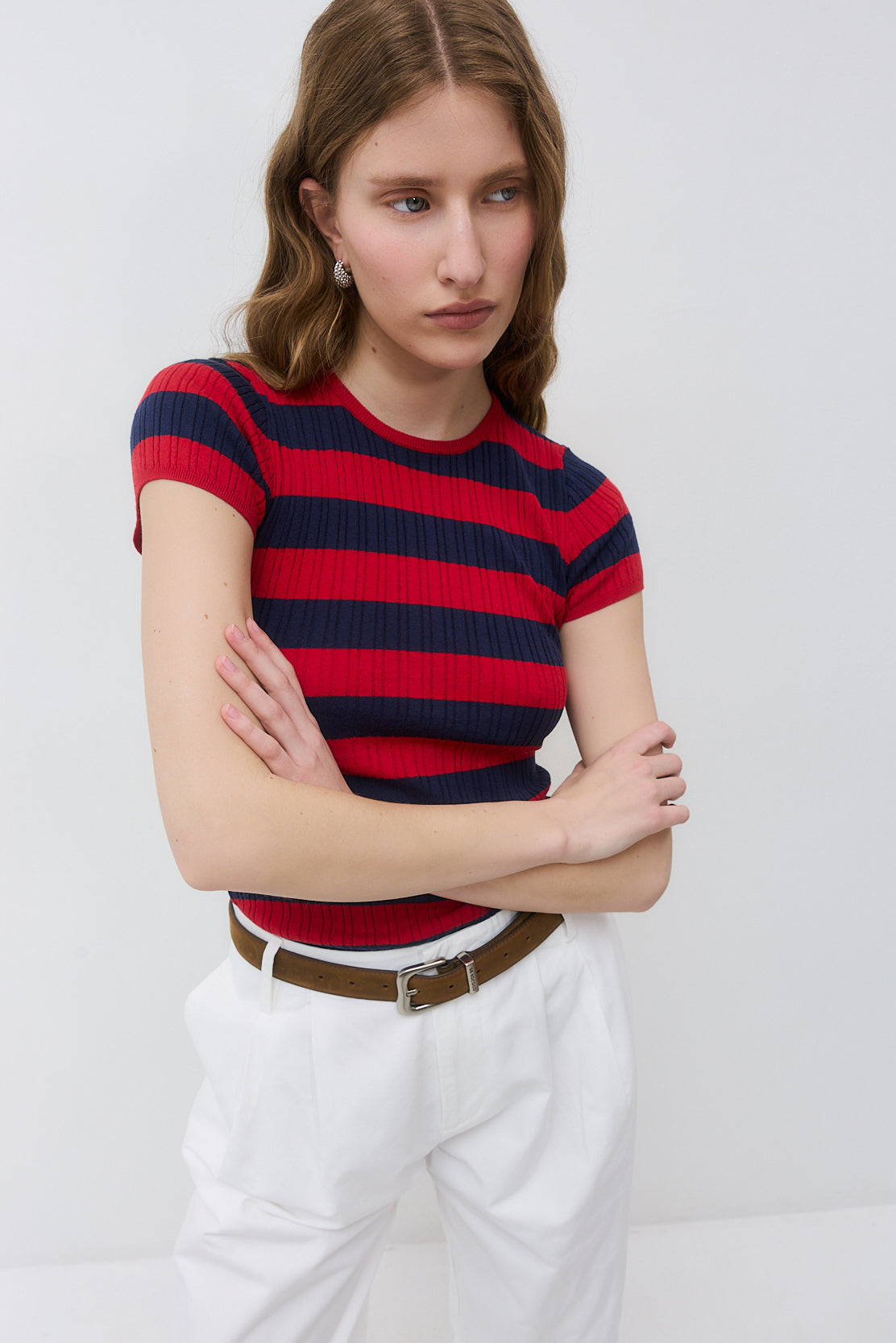 Ribbed Striped Top - Dé Rococo