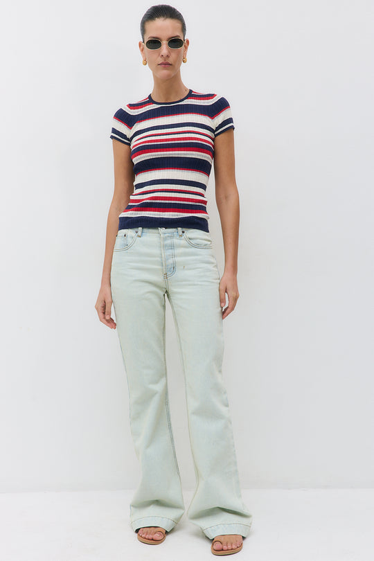 Ribbed Striped Top