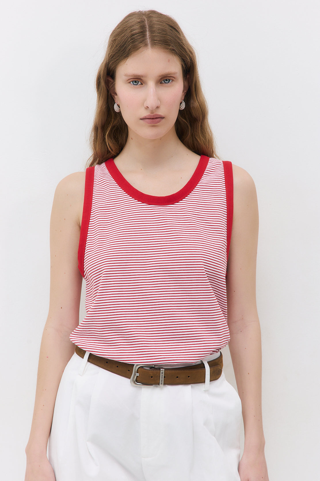 Striped Cotton Tank Top - Dé Rococo
