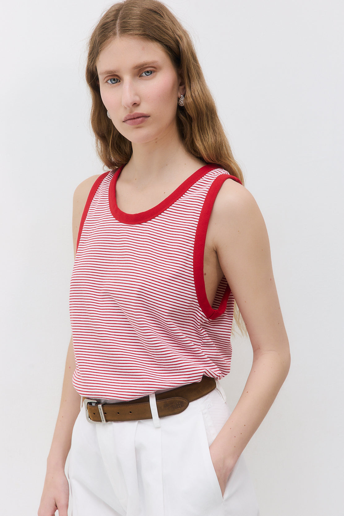Striped Cotton Tank Top - Dé Rococo