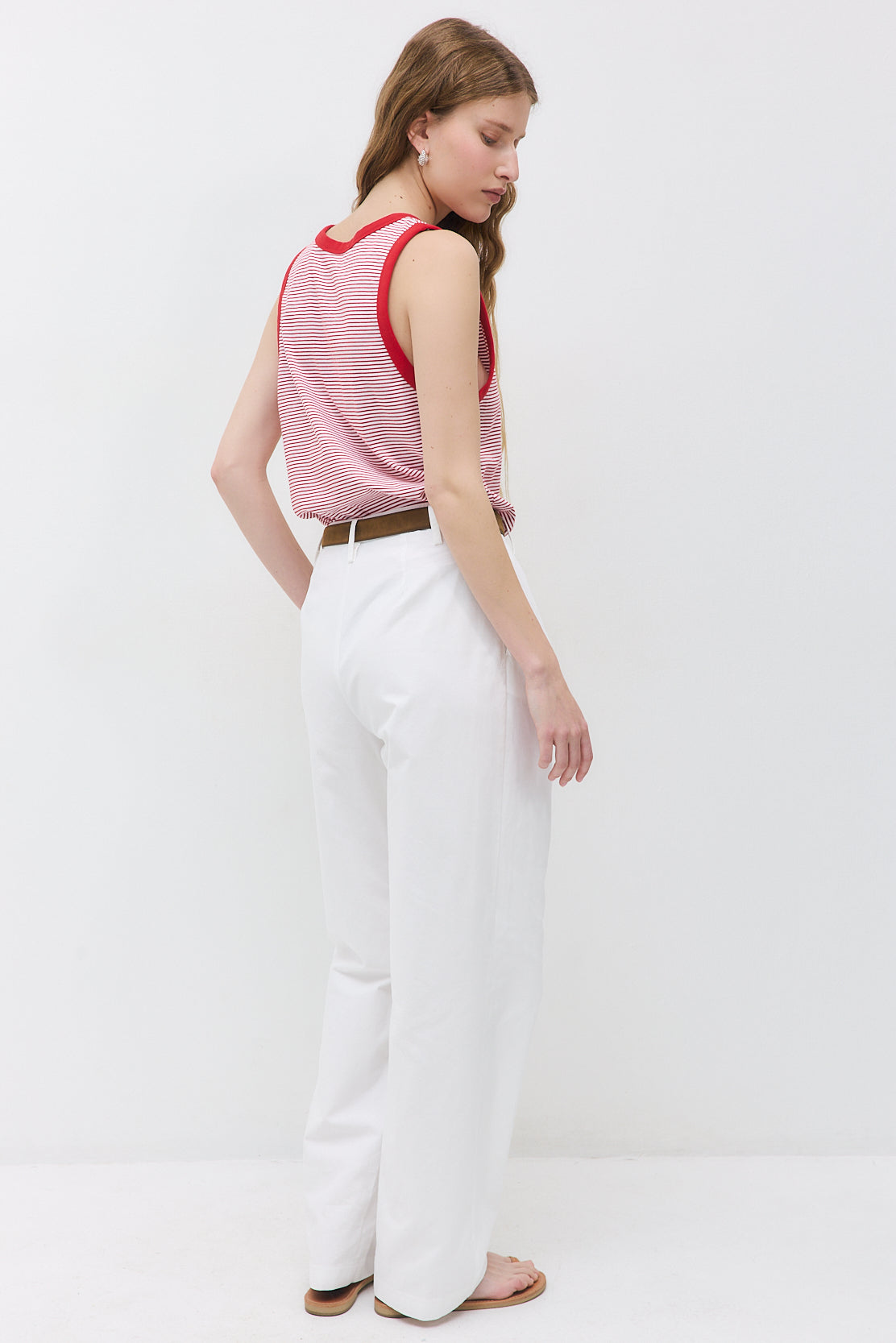Striped Cotton Tank Top - Dé Rococo