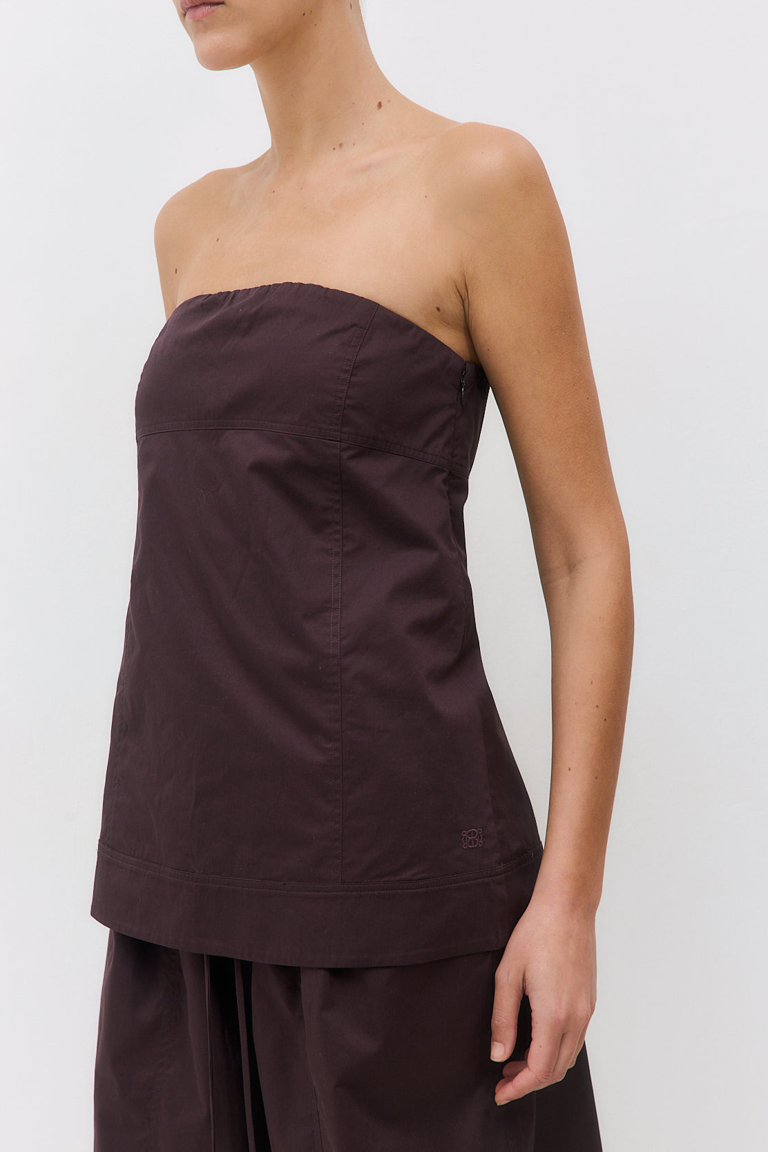 Strapless Poplin Top - Dé Rococo