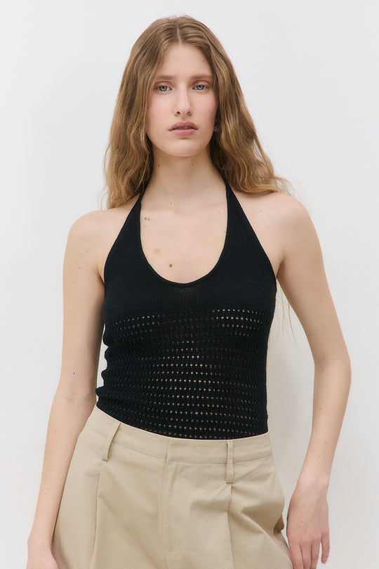 Halter Neck Crochet Top - Dé Rococo
