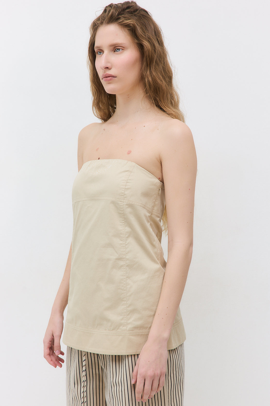 Strapless Poplin Top - Dé Rococo