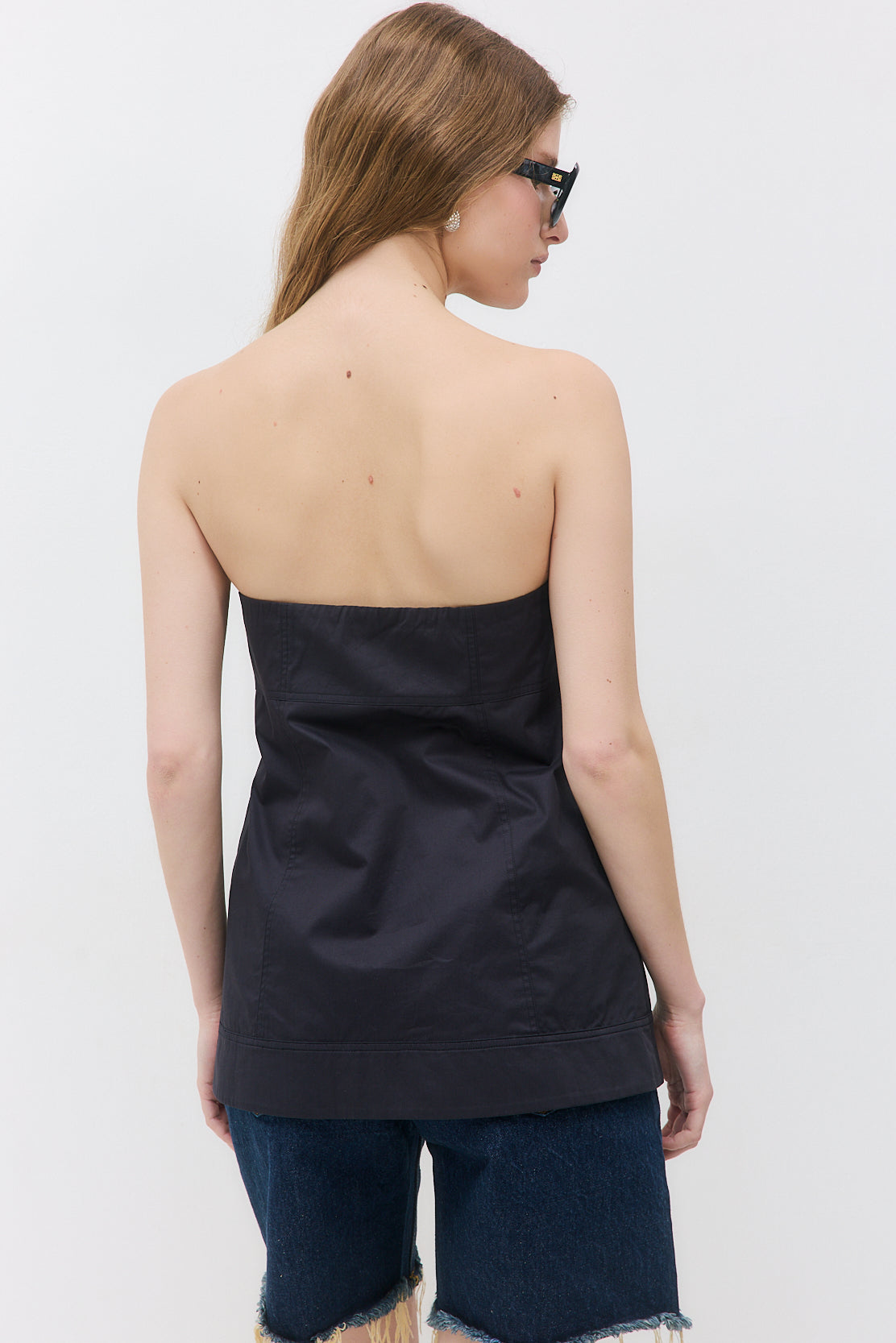 Strapless Poplin Top - Dé Rococo