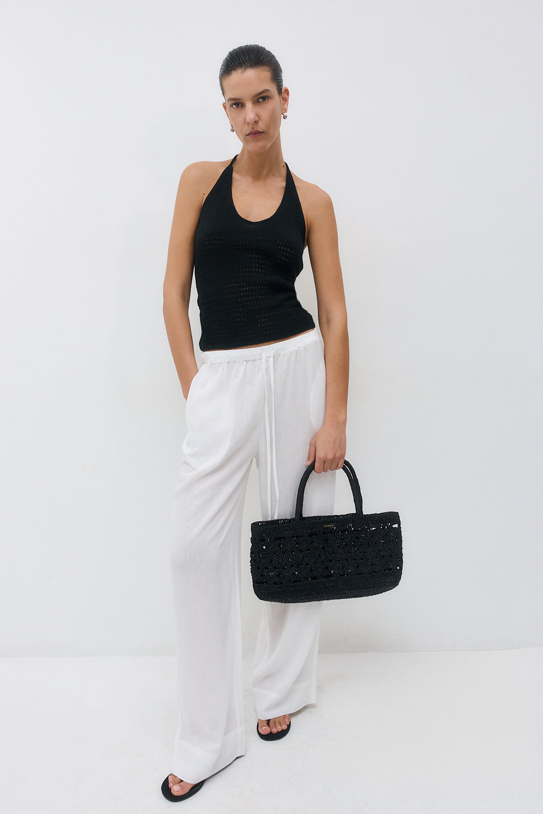 Straight Leg Linen Pants - Dé Rococo