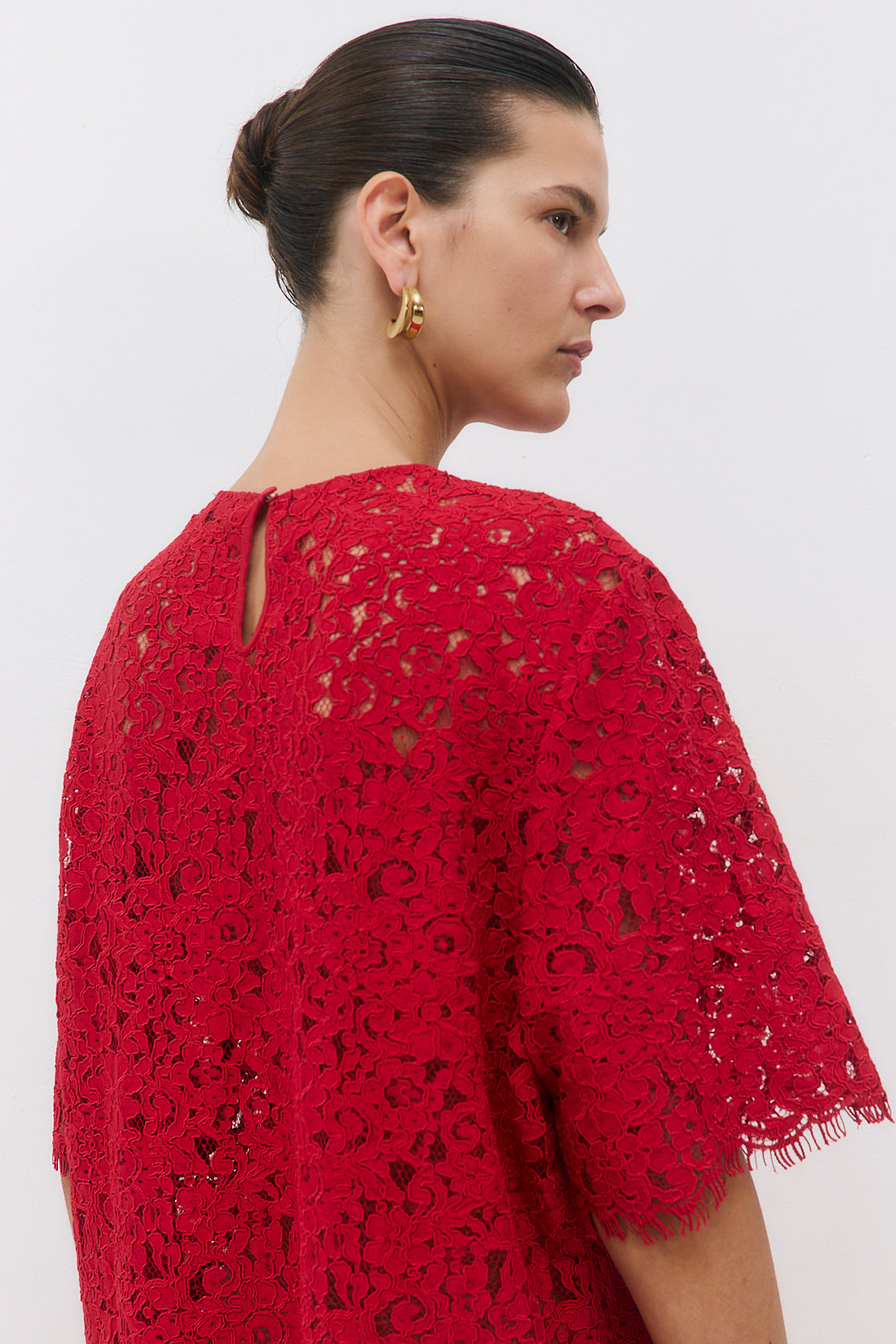 Boxy Lace Mini Dress