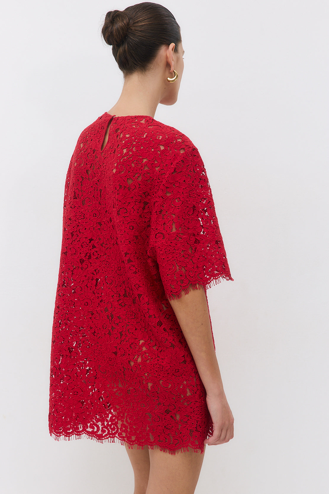 Boxy Lace Mini Dress