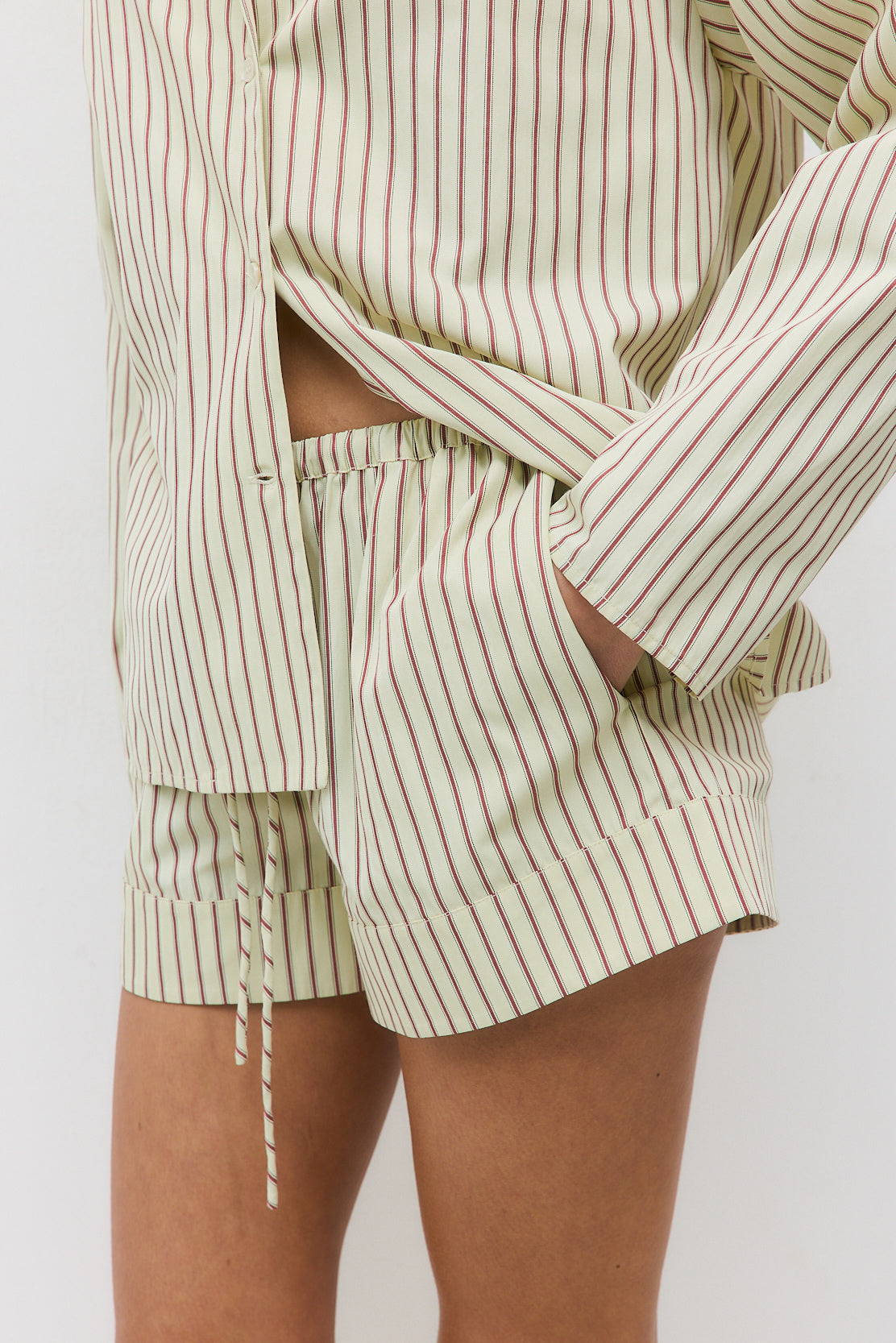 Mid Rise Poplin Shorts