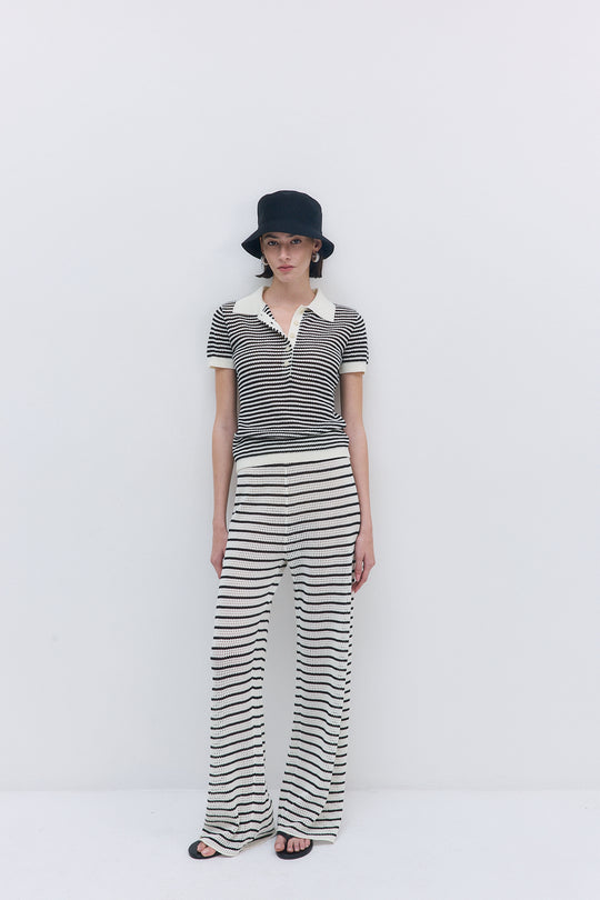 Striped Crochet Pants