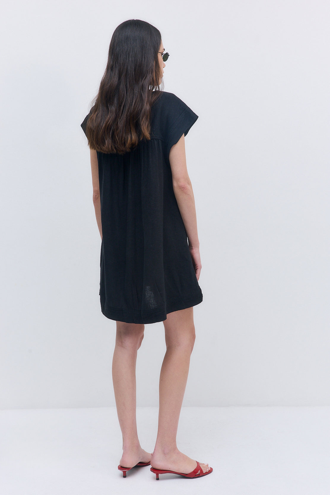 Linen String Tie Dress - Dé Rococo