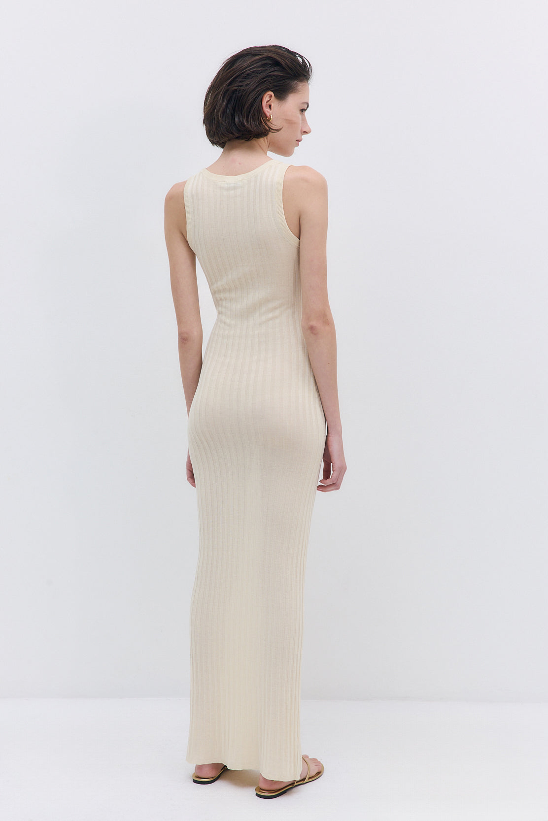 Deep Scoop Ribbed Maxi Dress - Dé Rococo