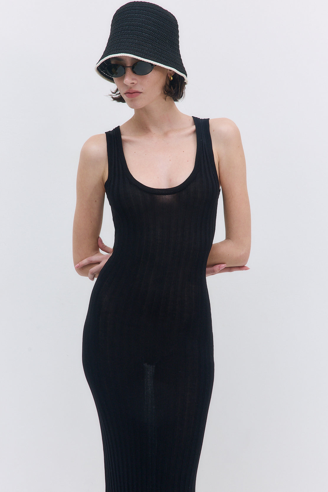 Deep Scoop Ribbed Maxi Dress - Dé Rococo