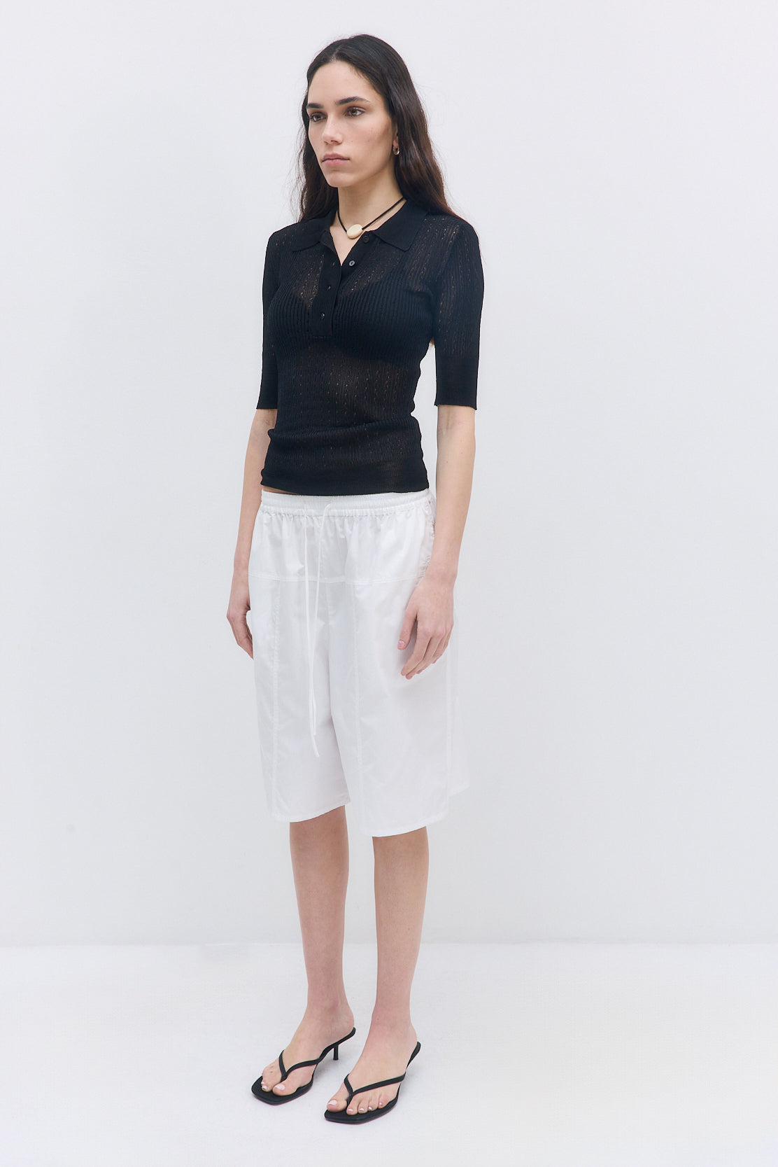 Sheer Crochet Polo - Dé Rococo