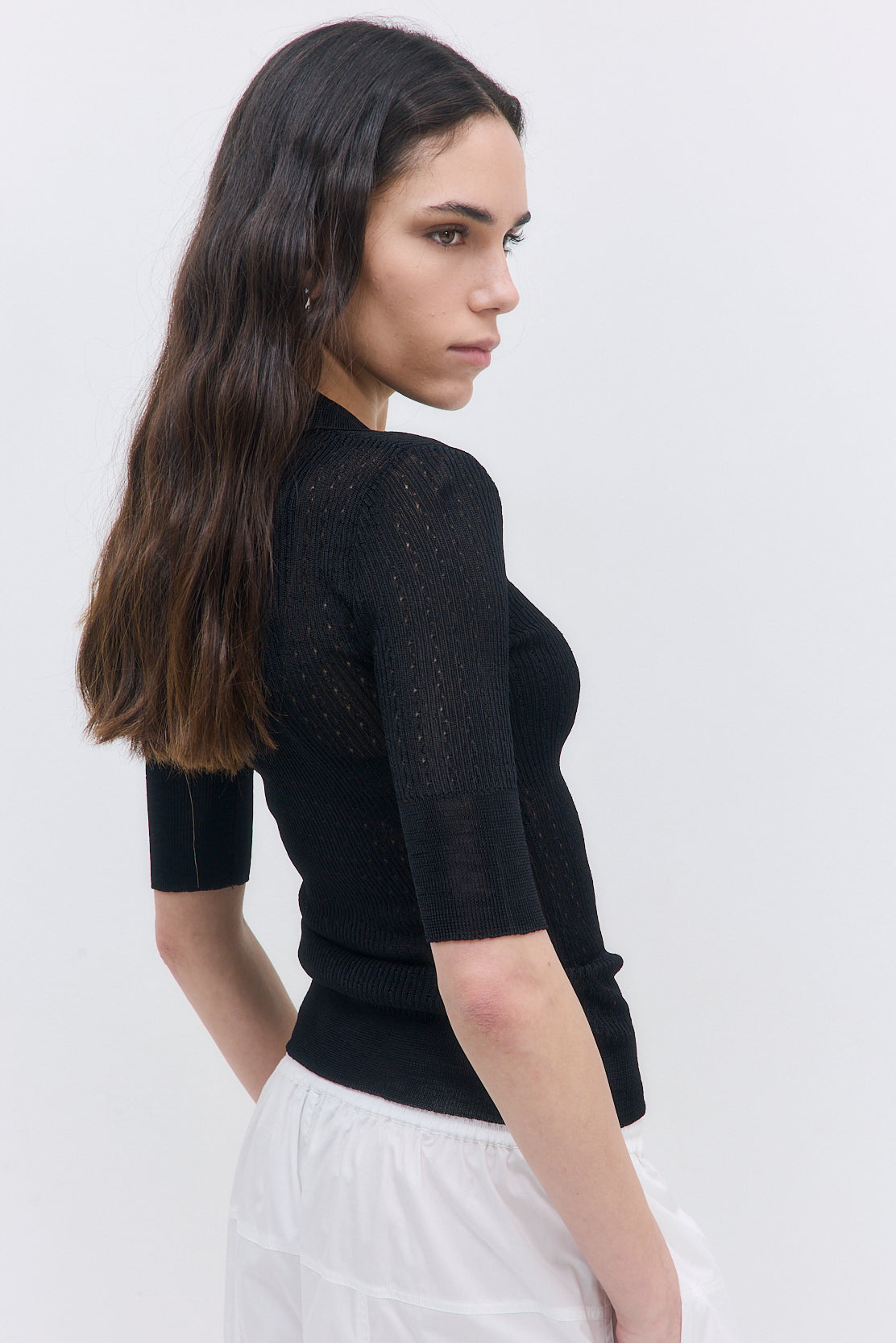 Sheer Crochet Polo - Dé Rococo
