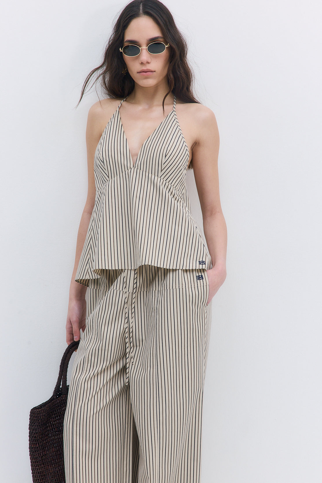 Poplin V Neck Blouse - Dé Rococo