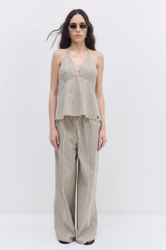 Poplin V Neck Blouse - Dé Rococo
