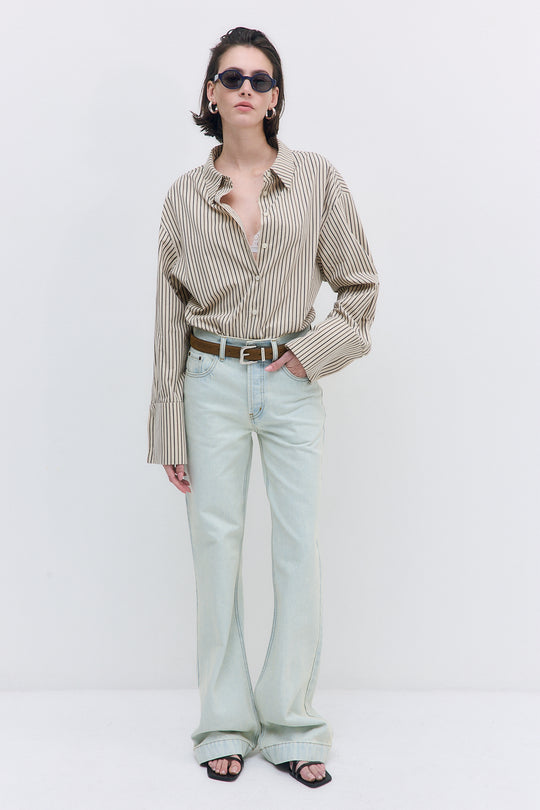 Wide Cuff Poplin Button Down - Dé Rococo