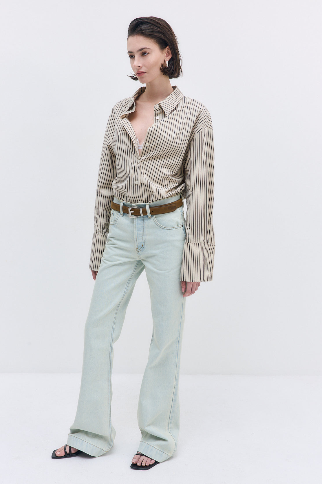 Wide Cuff Poplin Button Down - Dé Rococo