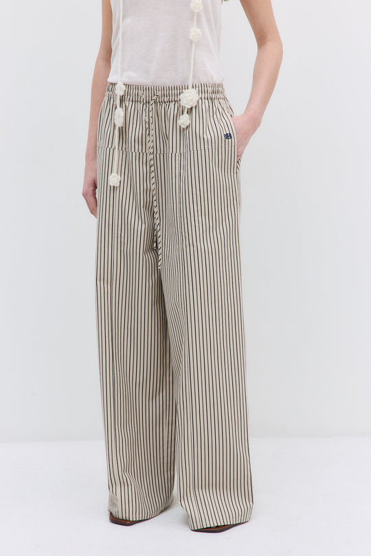 Poplin Wide Leg Pants - Dé Rococo