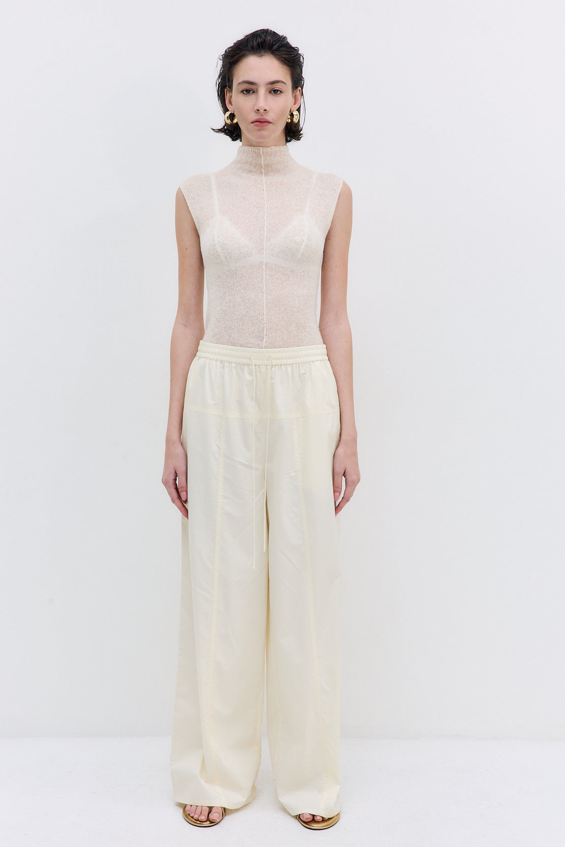 Poplin Wide Leg Pants - Dé Rococo