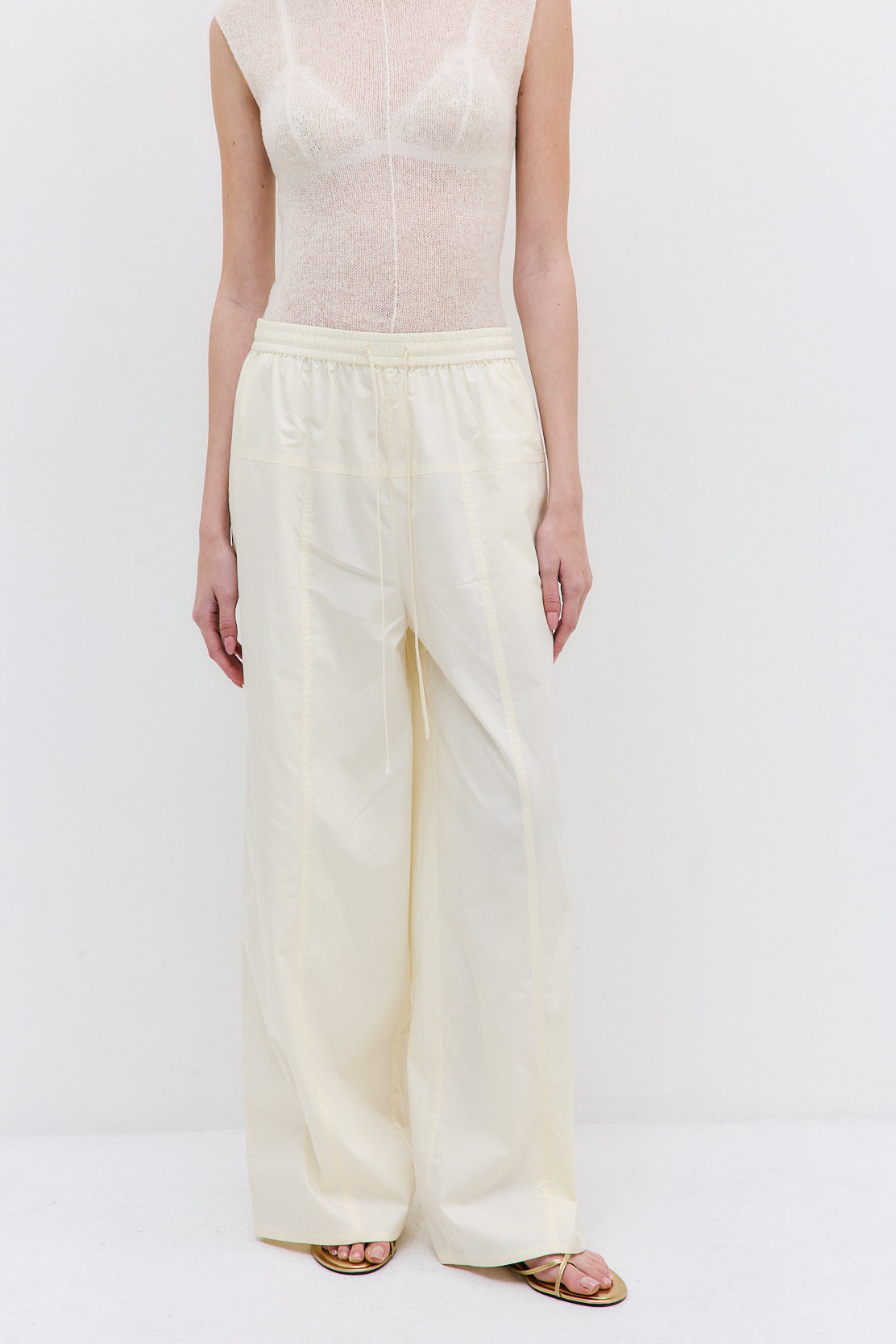 Poplin Wide Leg Pants - Dé Rococo