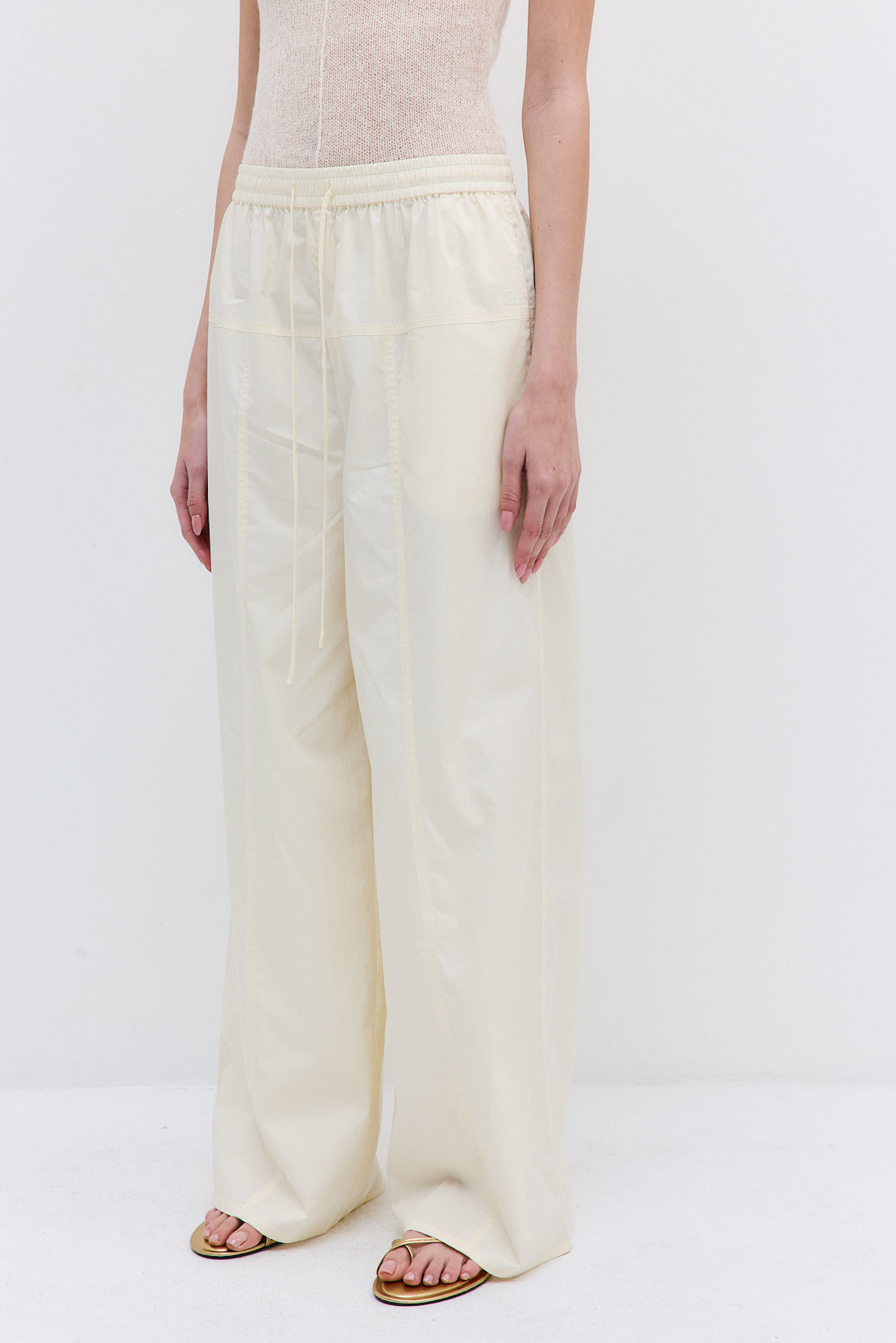 Poplin Wide Leg Pants - Dé Rococo