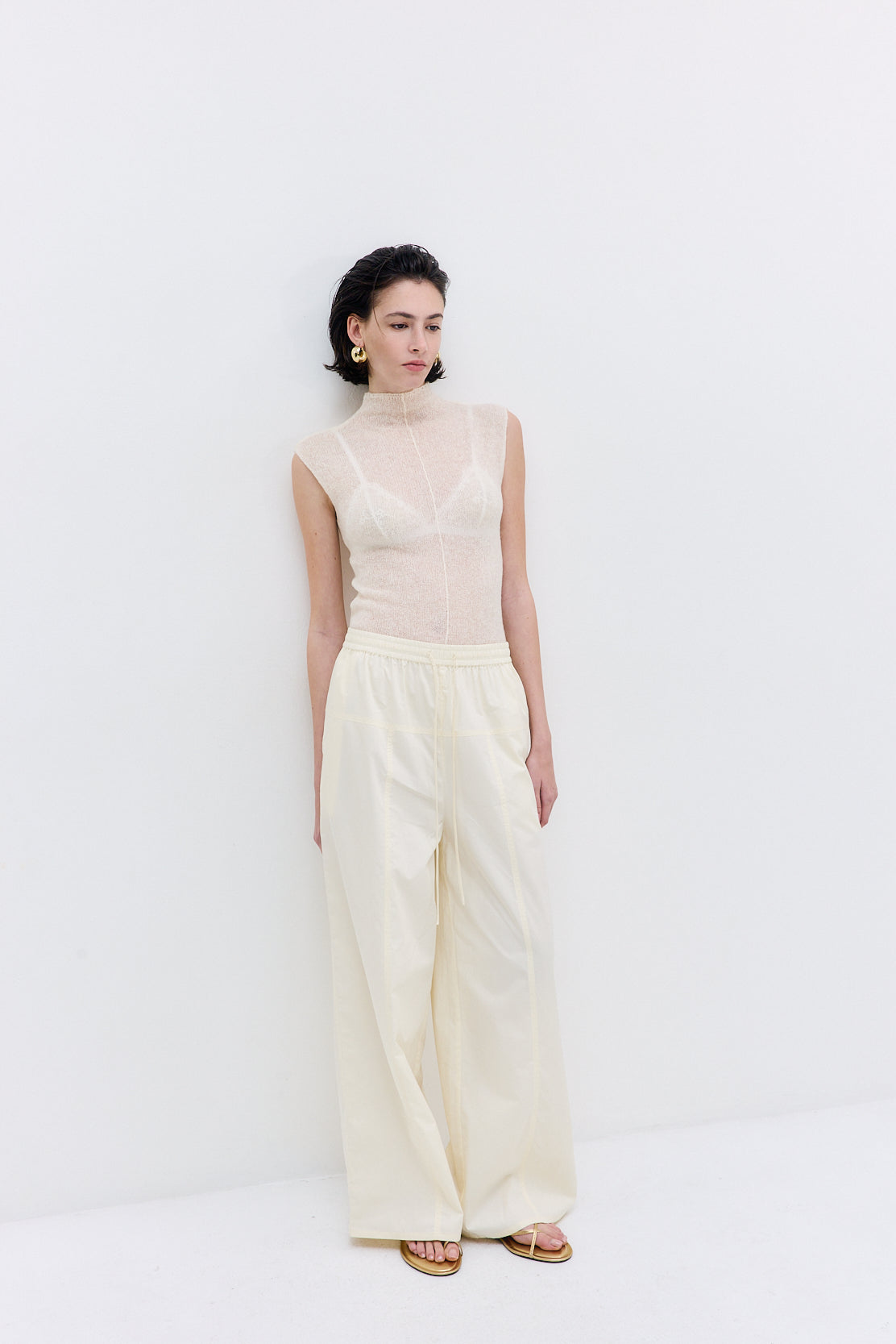 Poplin Wide Leg Pants - Dé Rococo