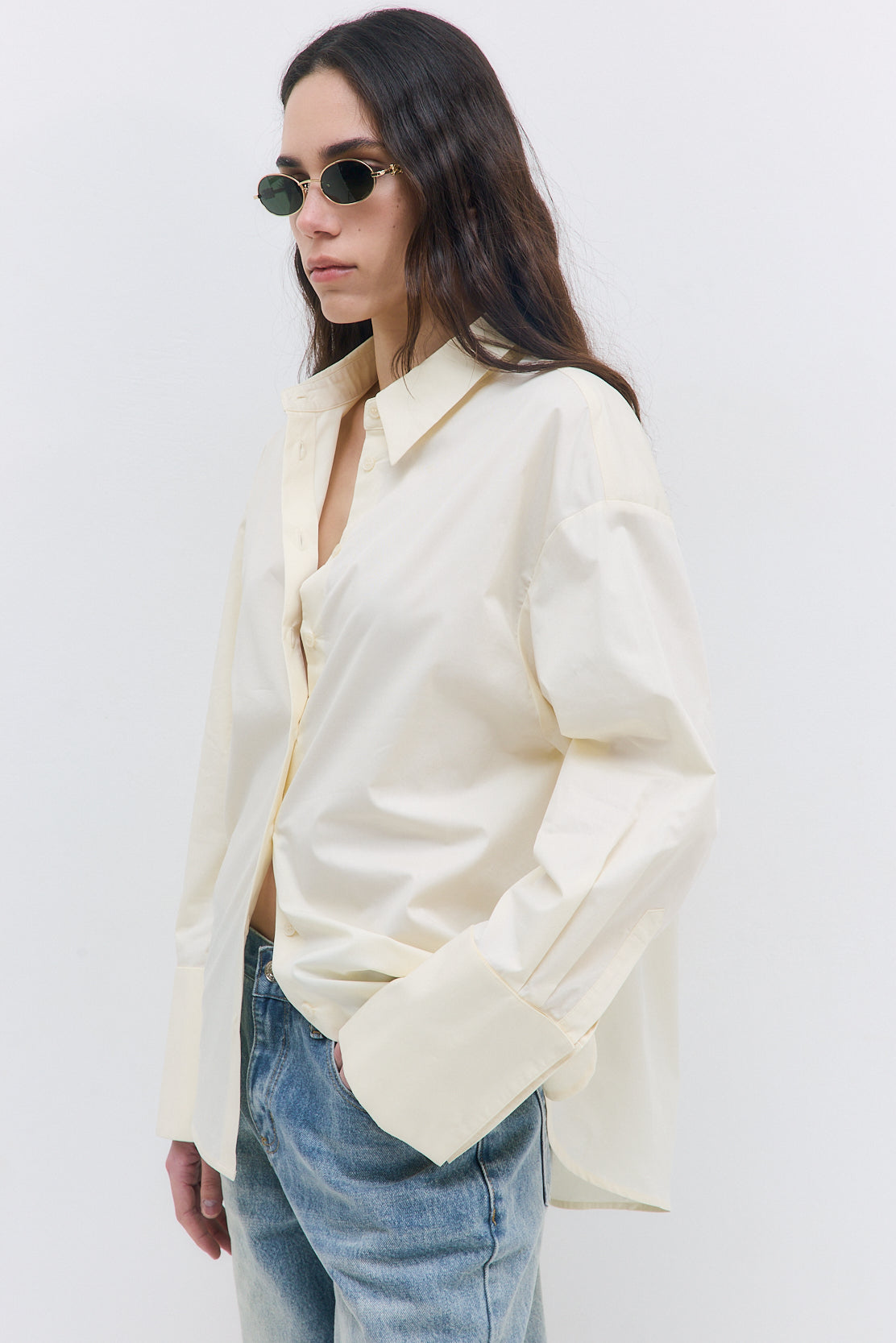 Wide Cuff Poplin Button Down - Dé Rococo