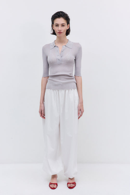 Sheer Crochet Polo - Dé Rococo