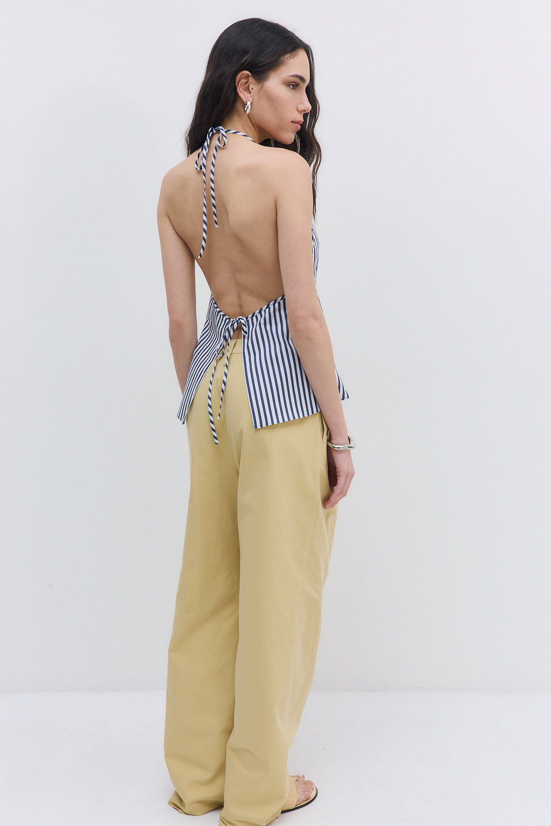 Poplin V Neck Blouse