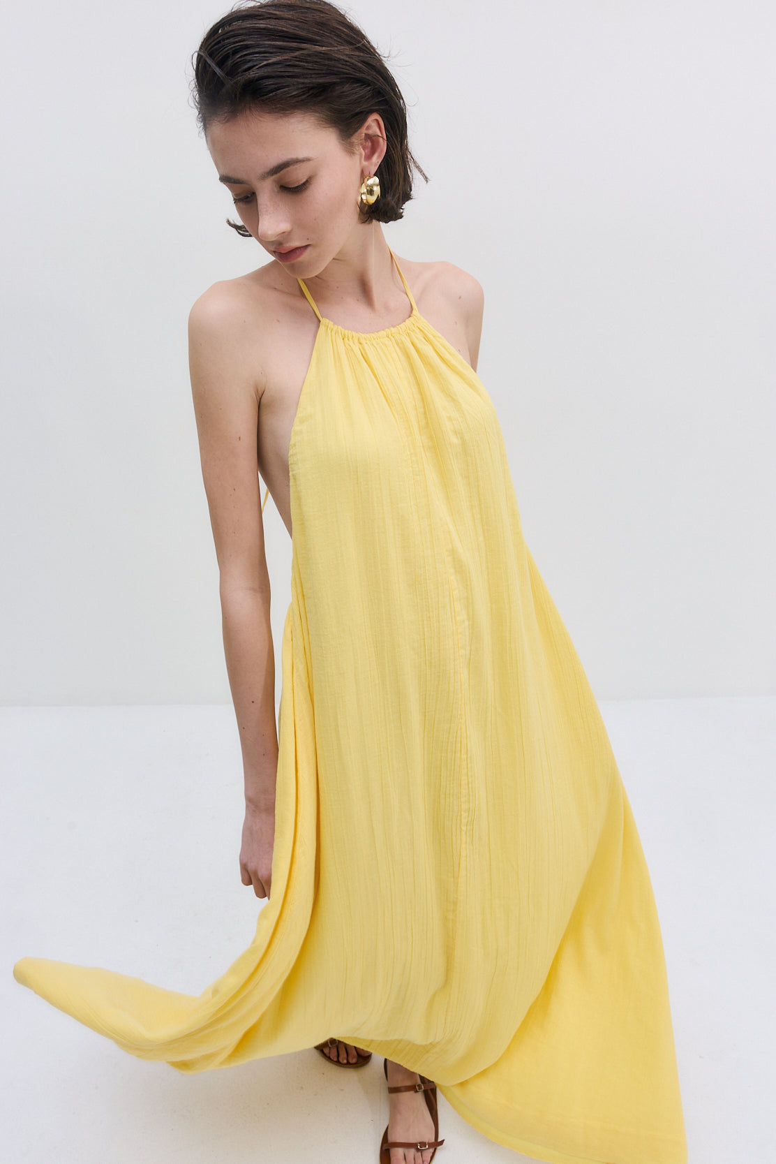 Sheer Cotton Maxi Dress