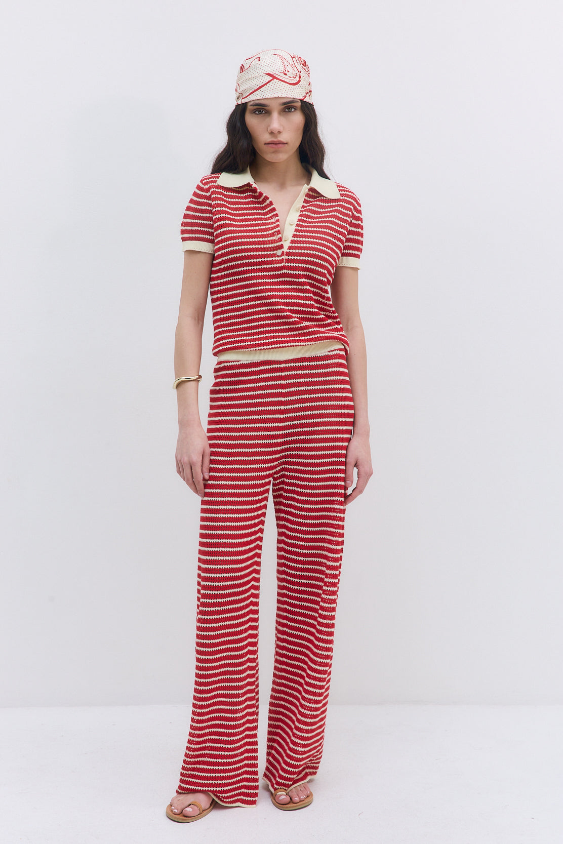 Striped Crochet Pants