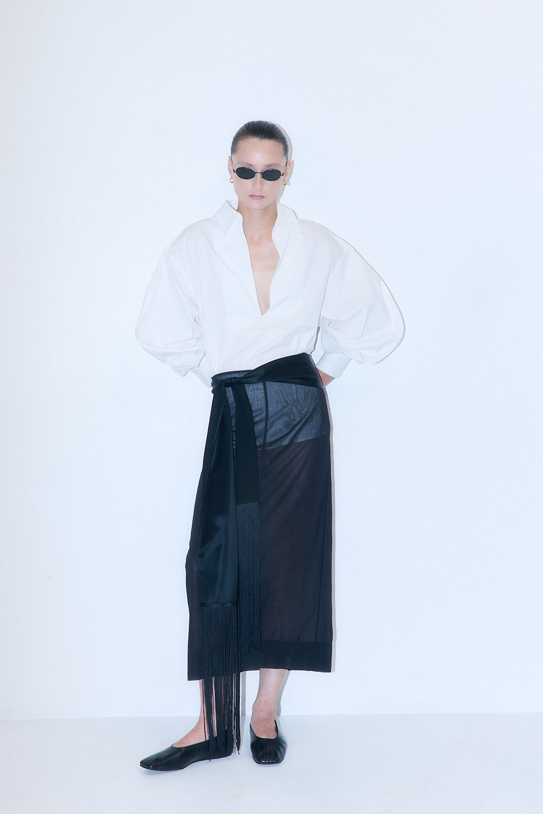 Sheer Organza Midi Skirt - Dé Rococo