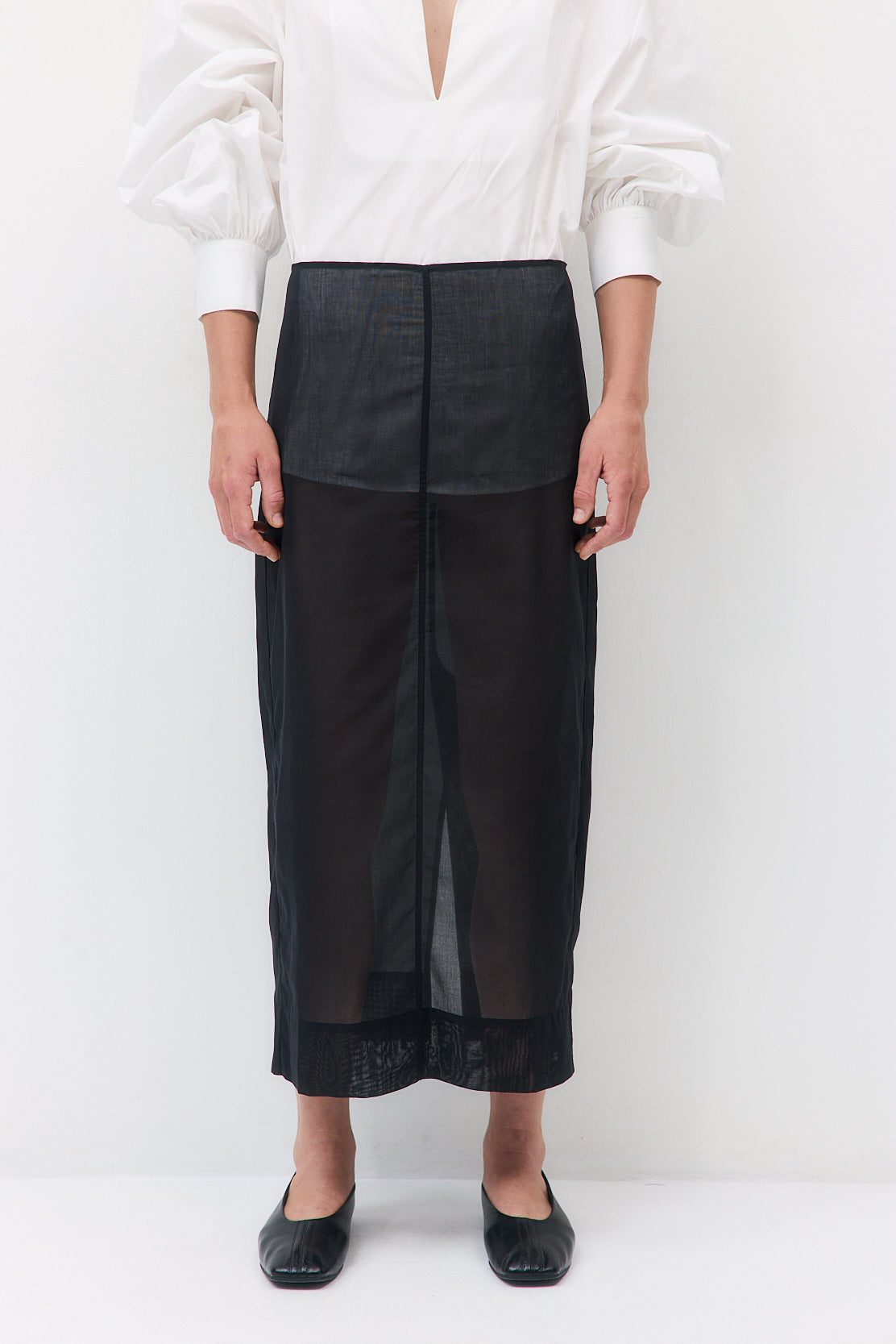 Sheer Organza Midi Skirt - Dé Rococo
