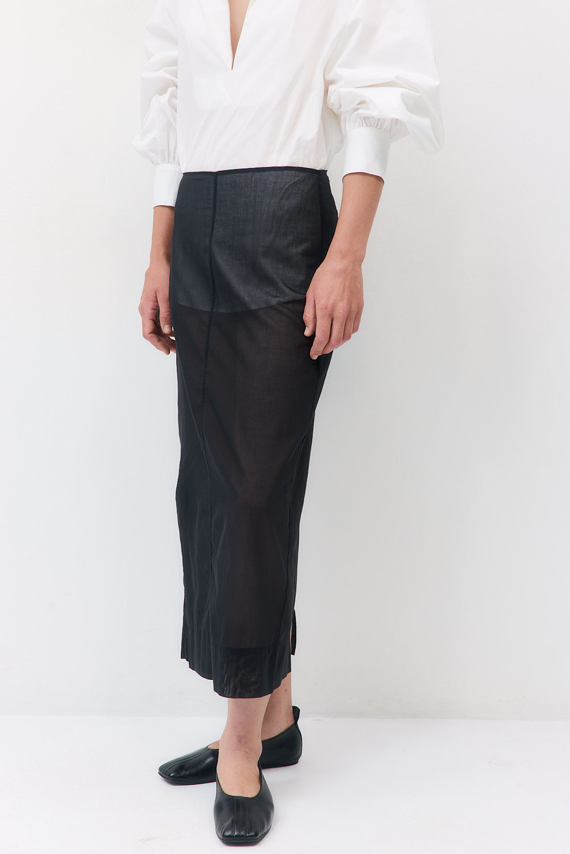 Sheer Organza Midi Skirt - Dé Rococo