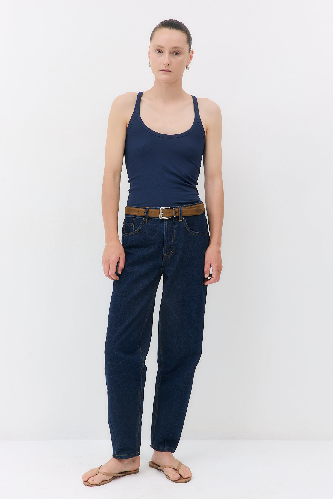 Ribbed Scoop Neck Tank