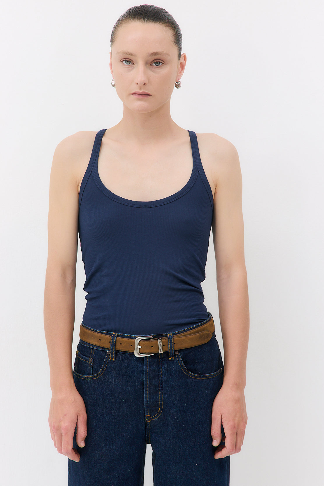 Ribbed Scoop Neck Tank