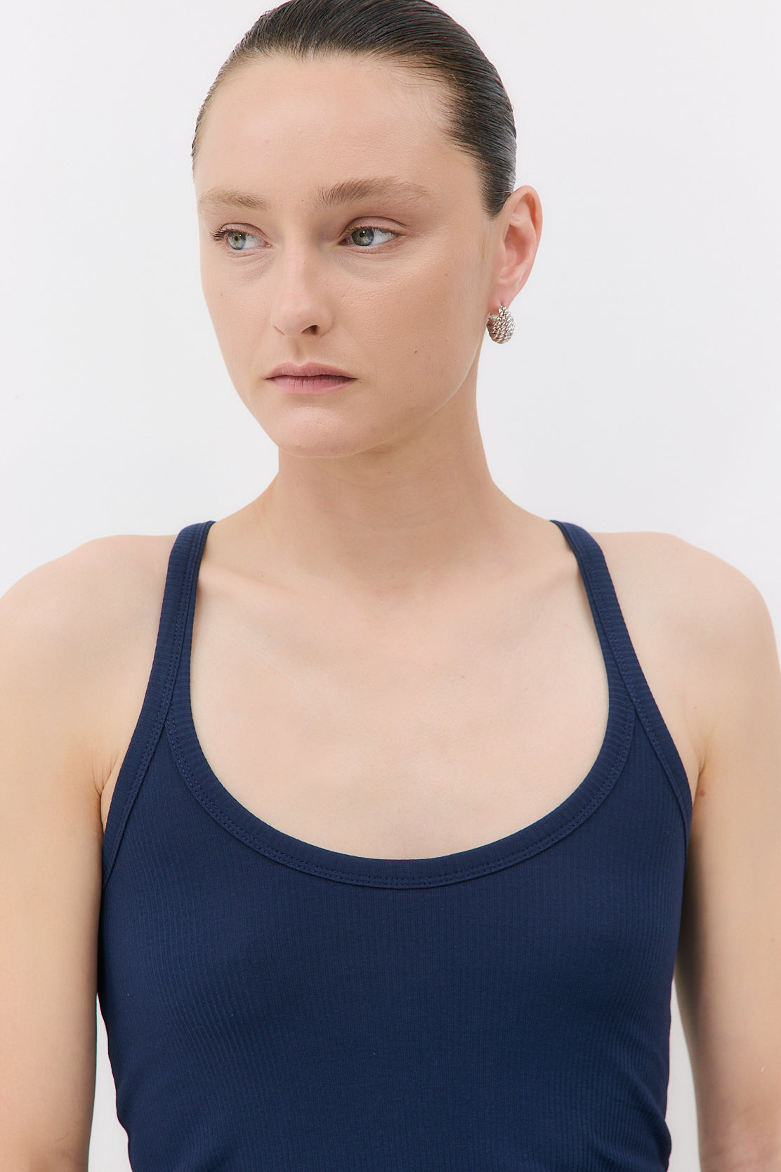 Ribbed Scoop Neck Tank