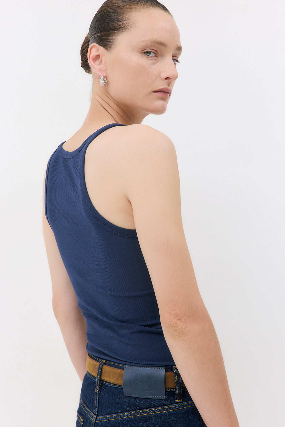 Ribbed Scoop Neck Tank