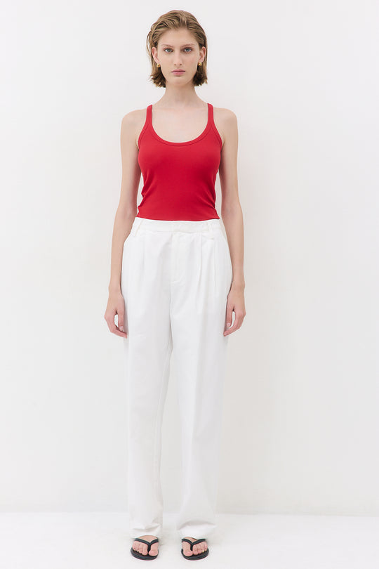 Ribbed Scoop Neck Tank
