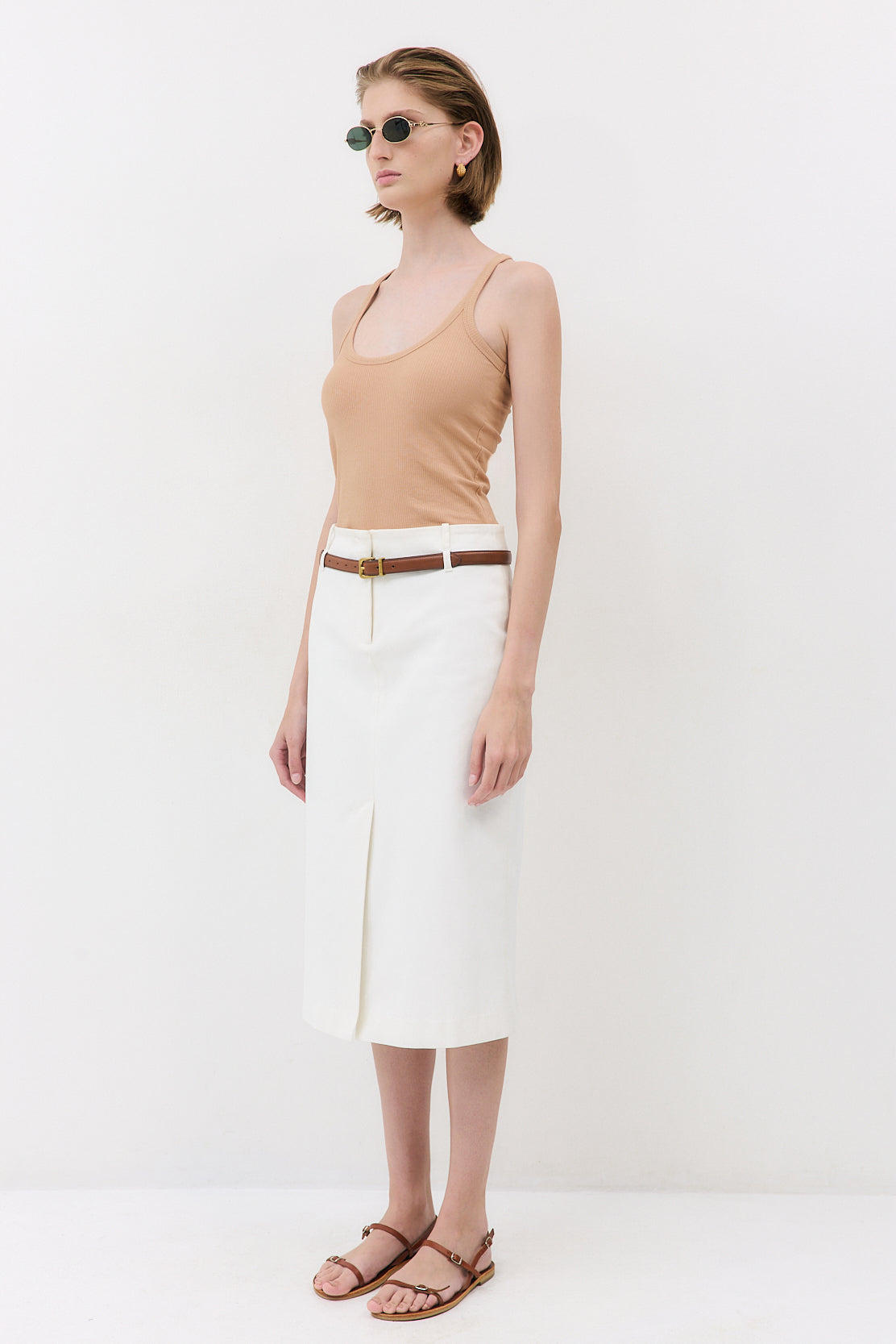 Ribbed Scoop Neck Tank