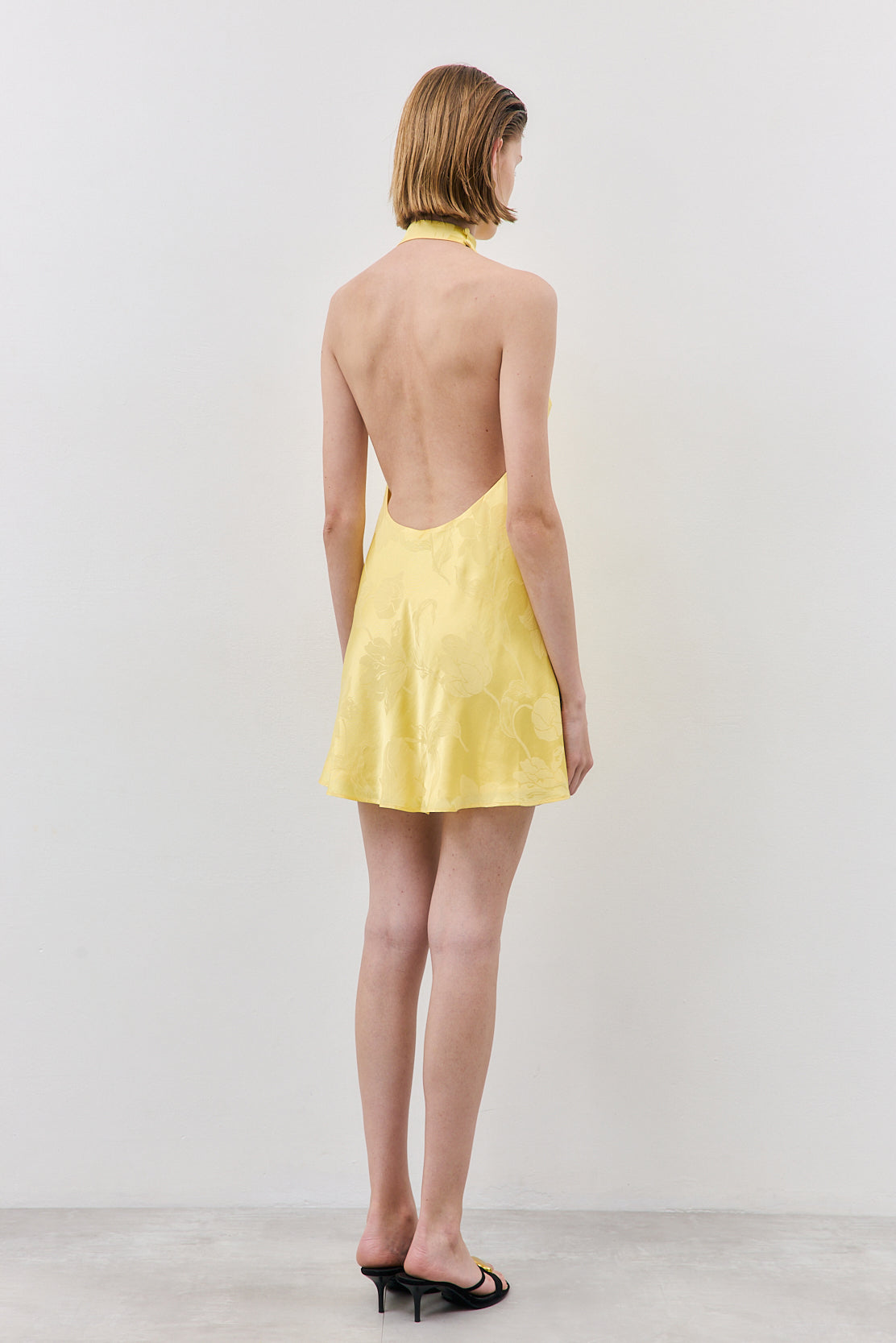Satin Drape Mini Dress