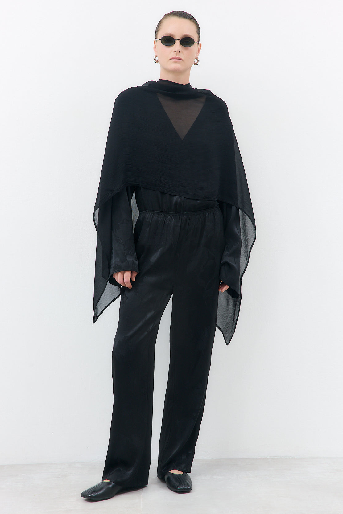 Straight Leg Satin Pants